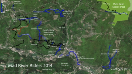 Mad River Riders Center Valley Trail Map 2014
